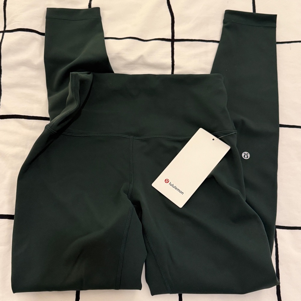 Lululemon Wunder Train HR Tight 28” Legacy Green Leggings NWT Size 8